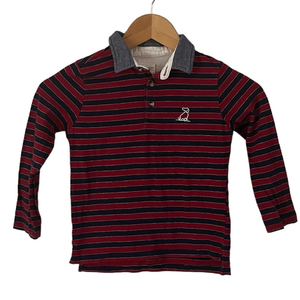 Me & Henry Waverly Polo- Navy & Wine Size 4/5